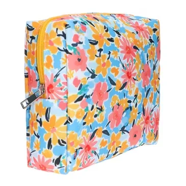Miine Makeup Bag Large Blue Floral