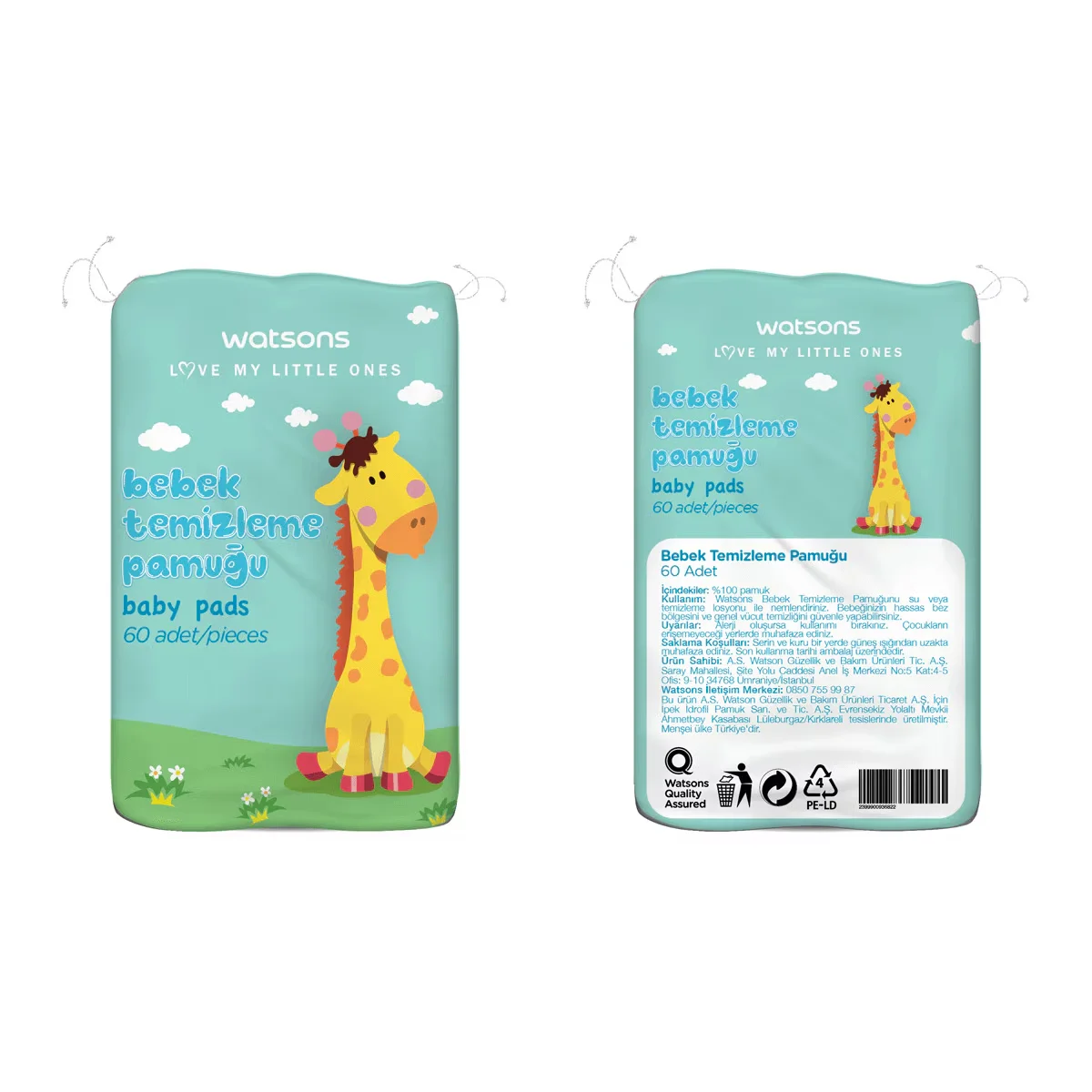 Watsons Baby Cleansing Cotton 60 pcs