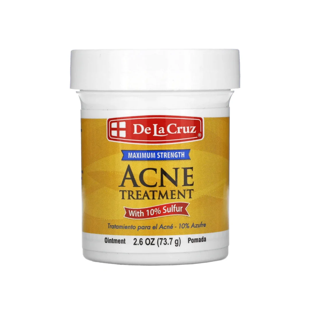 Sulfur Ointment for Acne Treatment Maximum Effectiveness by De La Cruz 73.7 grams