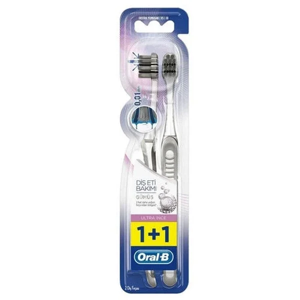 Oral-b Gum Care Silver Ultra Slim Toothbrush 1+1