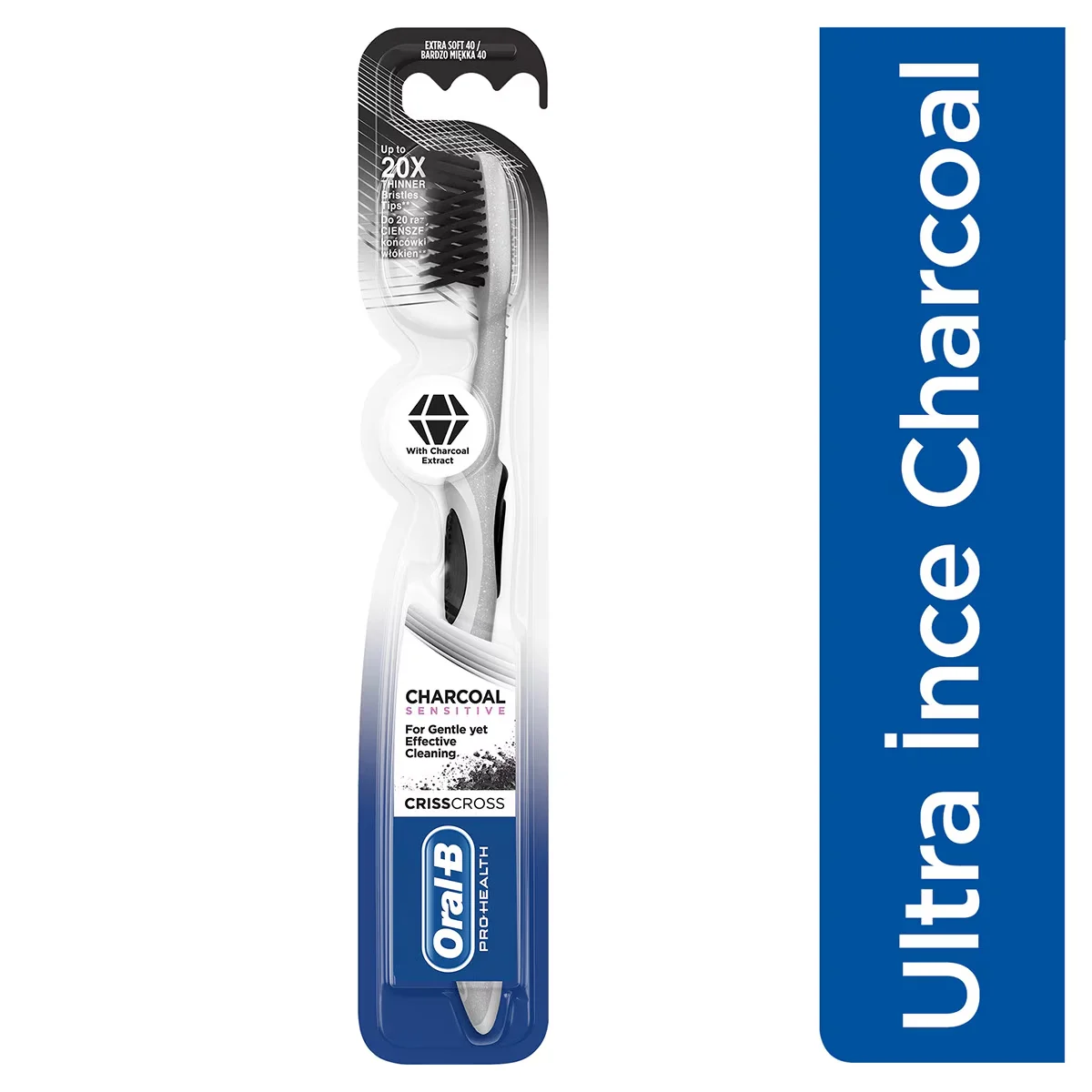 Oral-B Toothbrush Pro Health Charcoal Sensitive Criss Cross 1 pcs