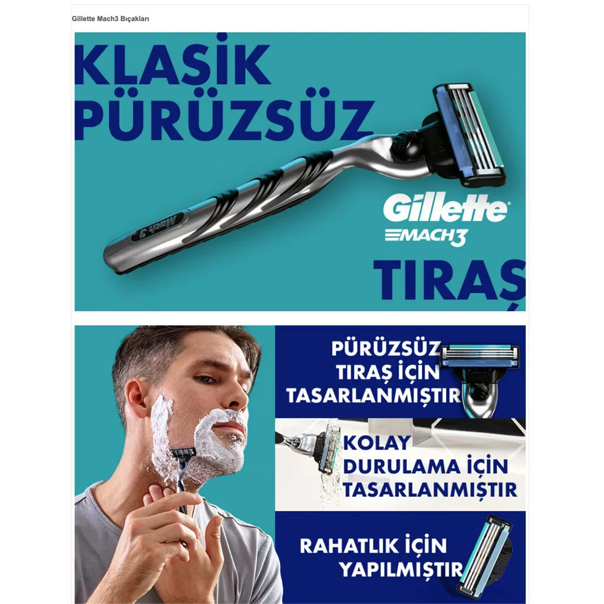 Gillette Mach3 Rasierklingen Nachfüllpackung