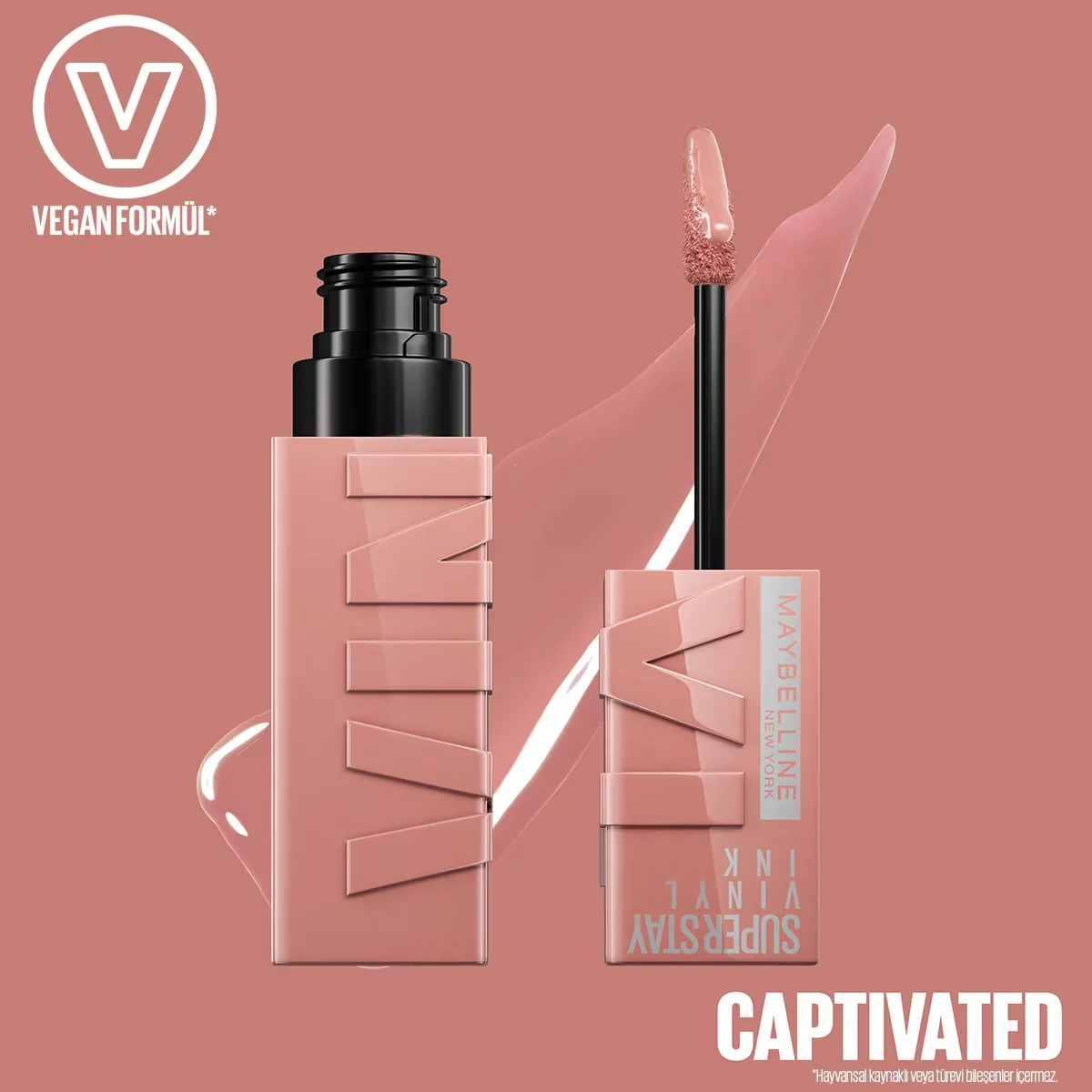 Maybelline New York Super Stay Vinyl Ink Liquid Shiny Lipstick - 95 captivated