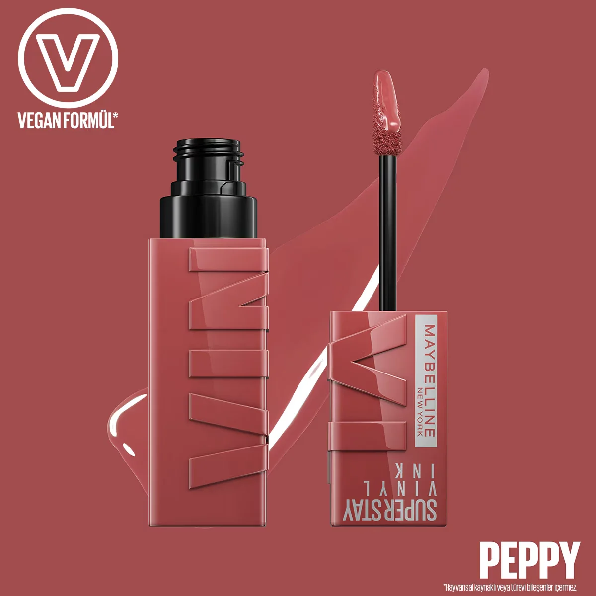 Maybelline New York Super Stay Vinyl Ink Likit Parlak Ruj - 115 Peppy