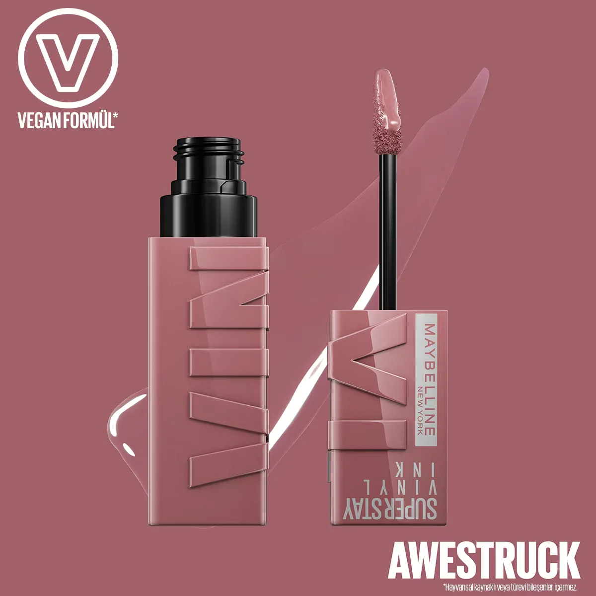 Maybelline New York Super Stay Vinyl Ink Likit Parlak Ruj - 110 Awestruck