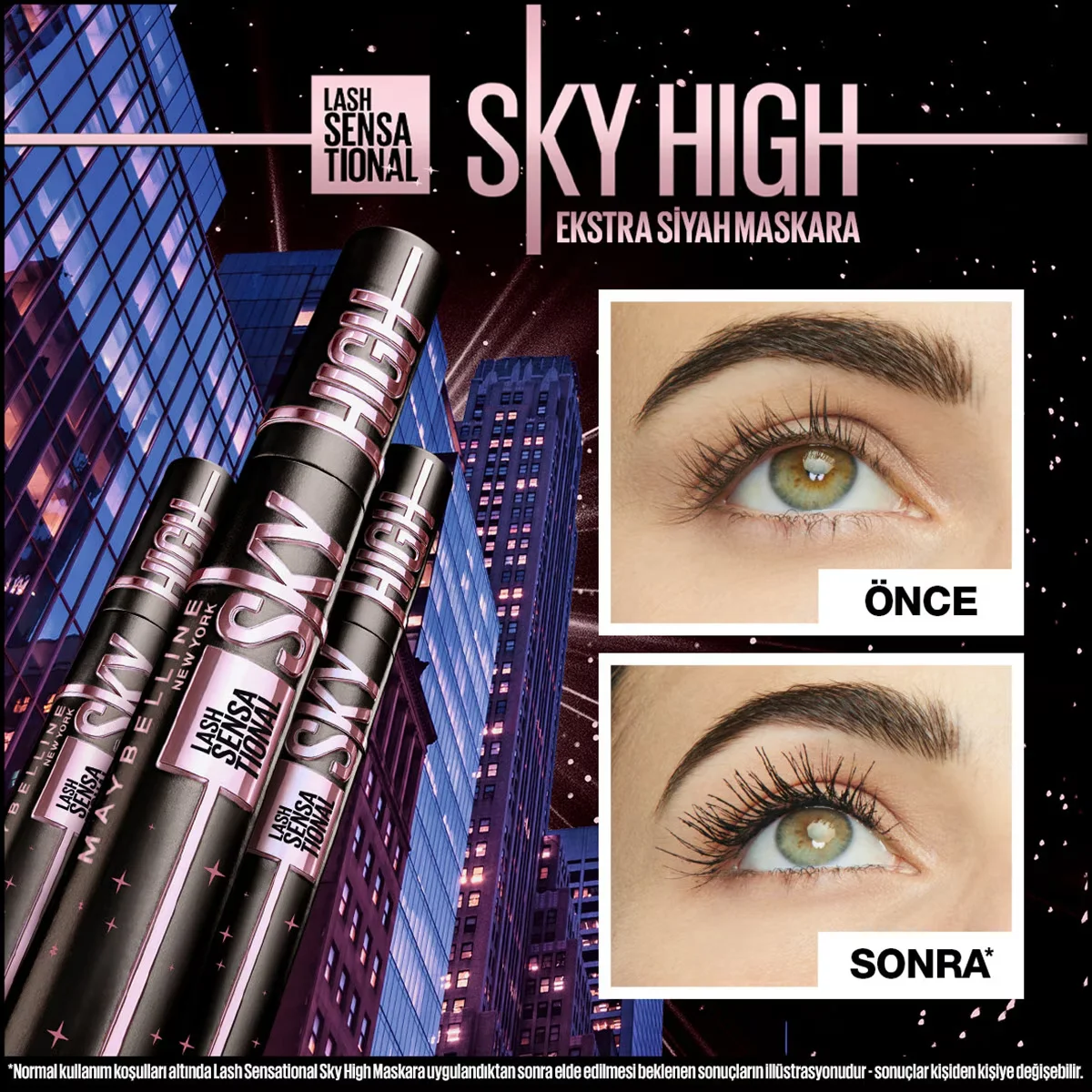 Maybelline New York Lash Sensational Sky High Cosmic Black Mascara