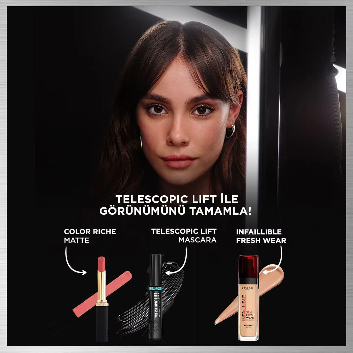 L'Oréal Paris Telescopic Lift Waterproof Mascara 9,9ml Schwarz