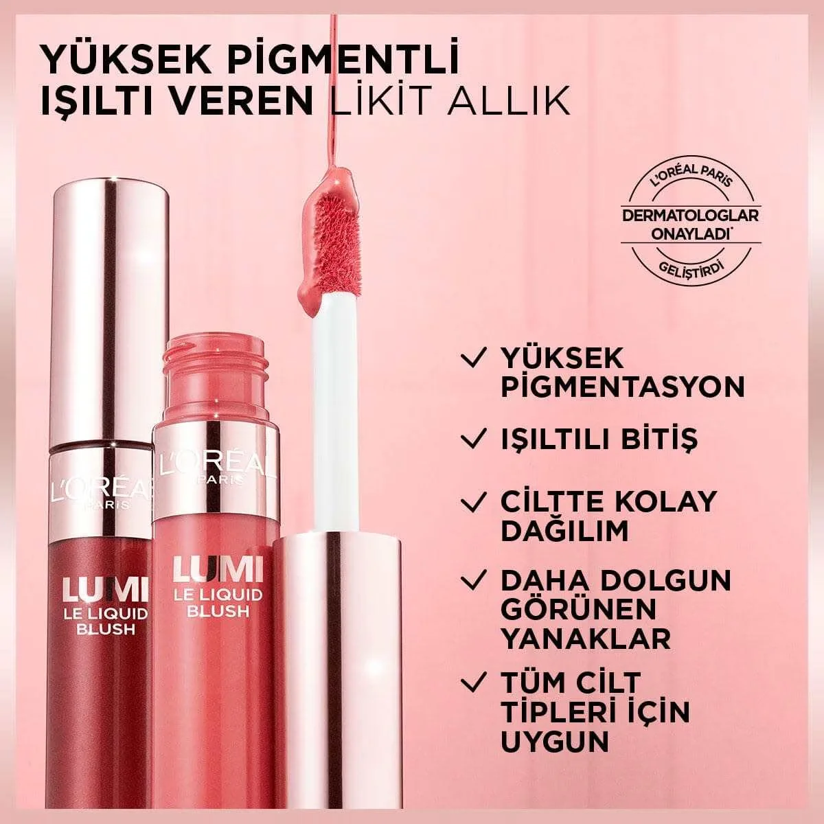 L'Oréal Paris Жидкий румяна Lumi Blush 625 Золотисто-розовый