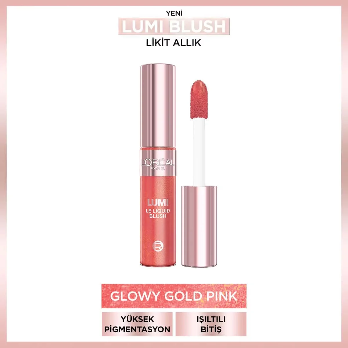 L'Oréal Paris Жидкий румяна Lumi Blush 625 Золотисто-розовый