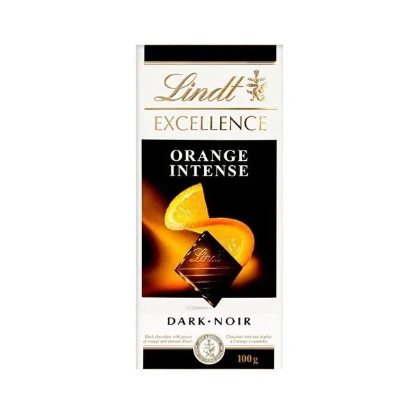 Lindt Excellence Chocolate Dark Orange 100 gr
