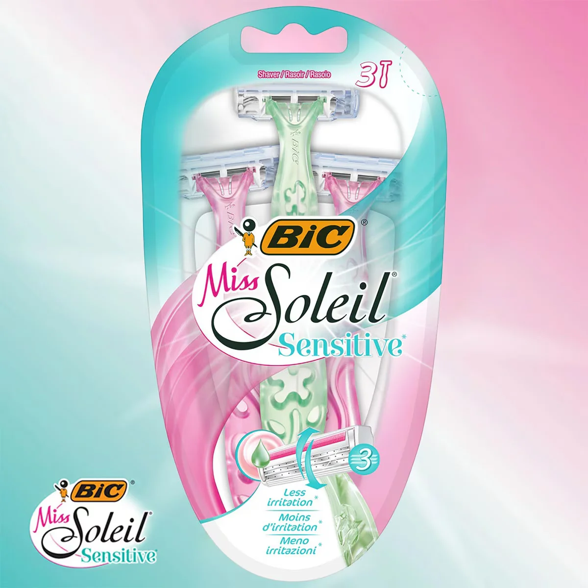 Бритва женская Bic Miss Soleil Sensitive 3 лезвия 3 штуки