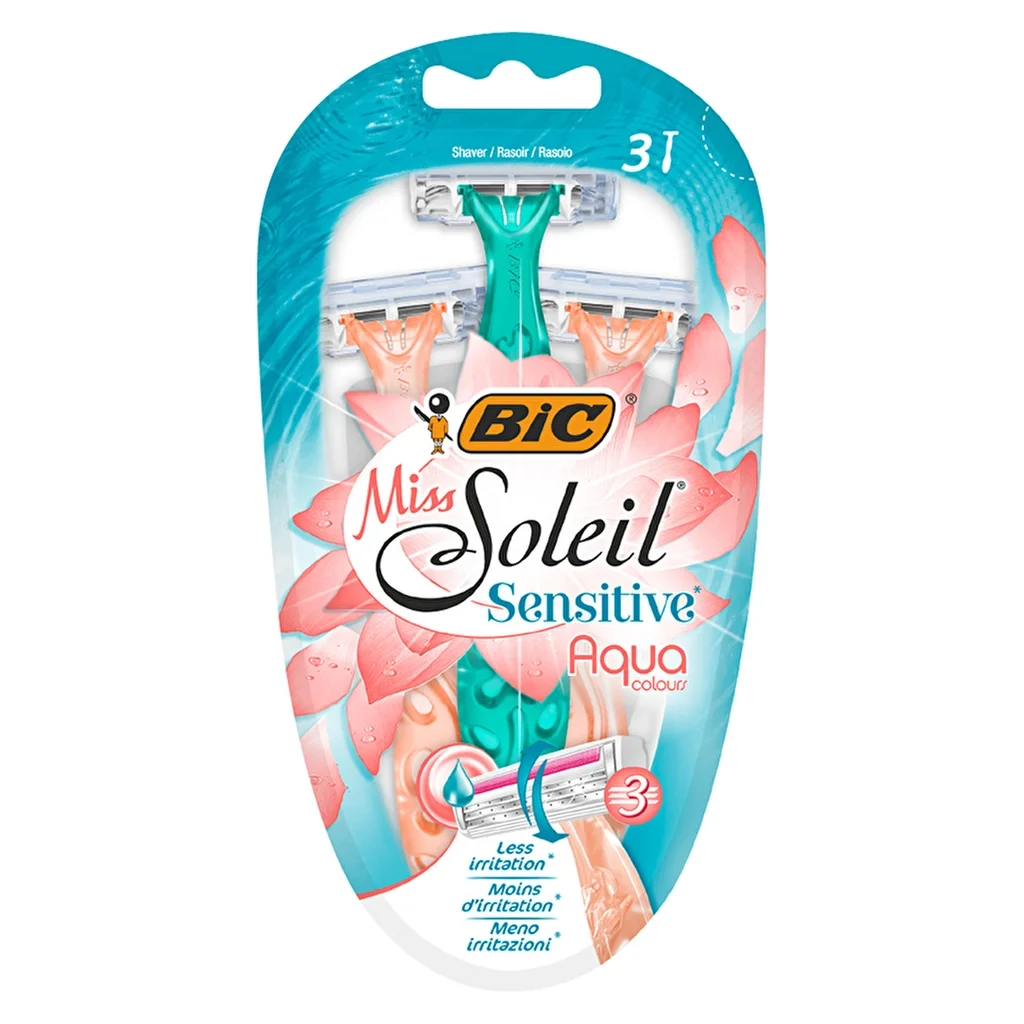 Bic Miss Soleil Sensitive Razor 3-Pack with Aloe &amp; Vitamin E