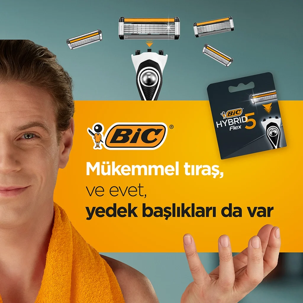 Бритва с заменяемыми картриджами Bic Flex5 Hybrid 5 лезвий 4 шт.