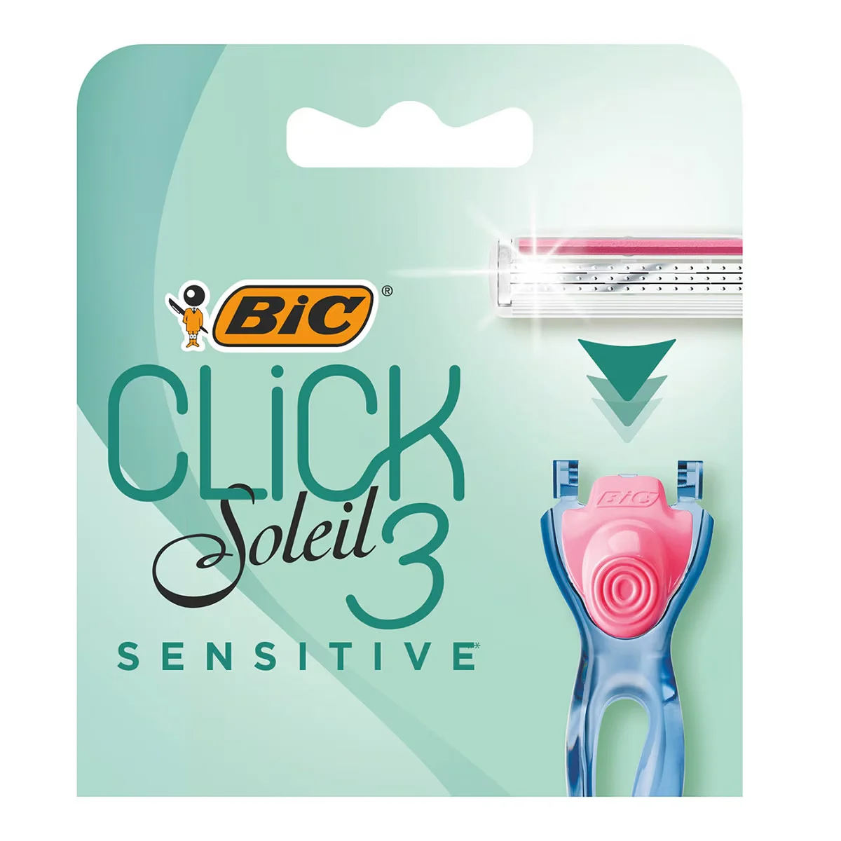 BIC Soleil Click 3 Klingen Sensitive Rasierer Nachfüllungen für Frauen
