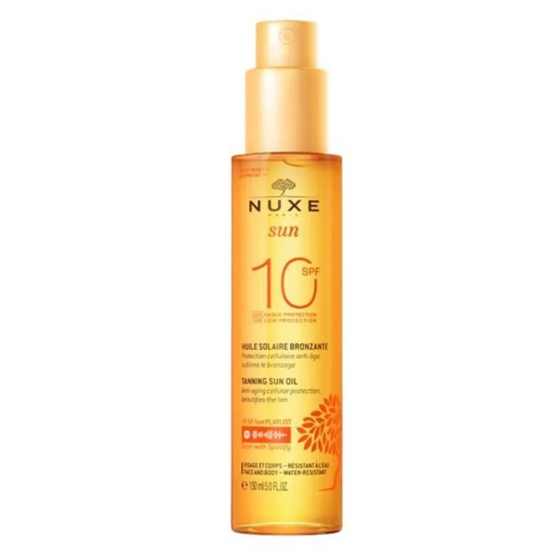 احصلي على سمرة متألقة مع زيت تسمير Nuxe Sun SPF10