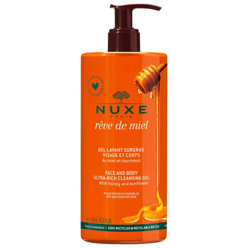 Nuxe Reve De Miel Face And Body Wash Gel 750 ml