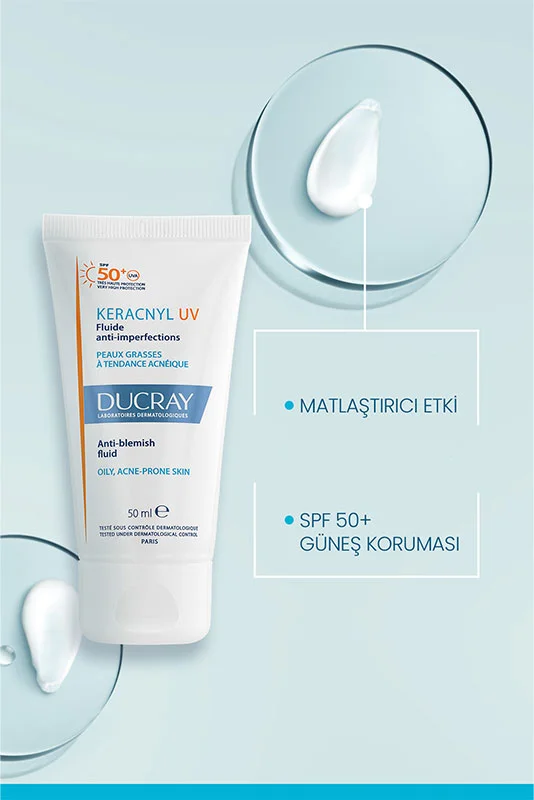 Ducray Keracnyl UV SPF50+ Sunscreen for Oily Skin 50 ml