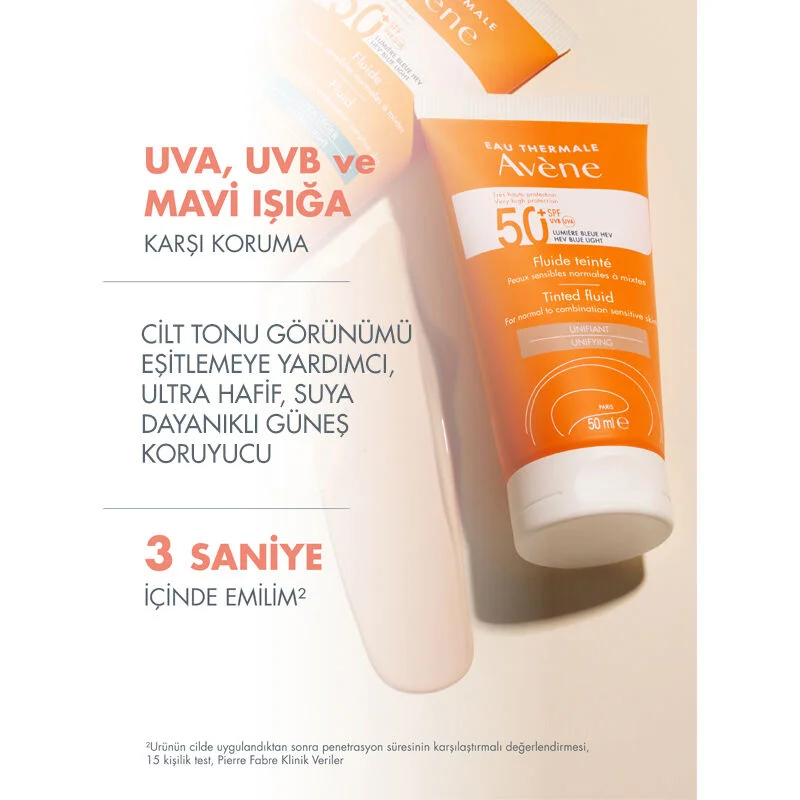 Avene Solaire SPF 50+ Tinted Fluid 50 ml (Normal and Combination Skin)