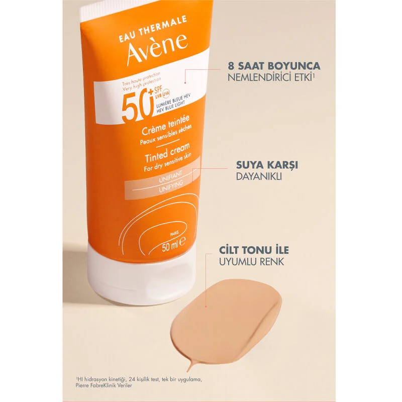 Avene Solaire SPF 50+ Tinted Sunscreen for Dry Skin 50 ml