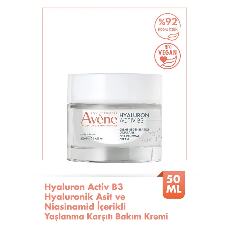 Восстановите сияние: Avene Hyaluron Activ B3 Крем 50 мл