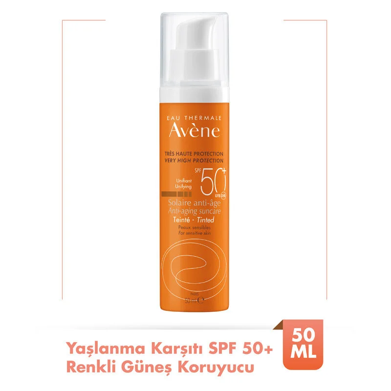 احمي بشرتك: واقي شمس أفين SPF50+ مضاد للشيخوخة وملون