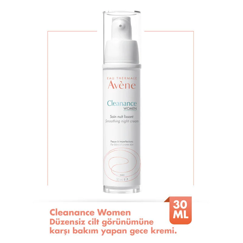 Avene Cleanance Woman Night Care Cream For Uneven Skin 30 ml