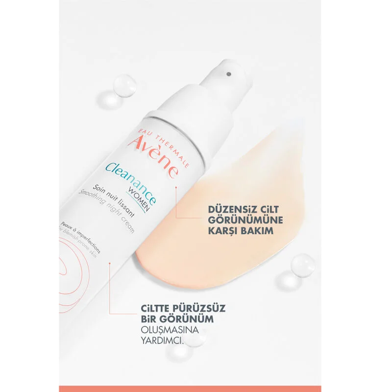 Avene Cleanance Woman Night Care Cream For Uneven Skin 30 ml