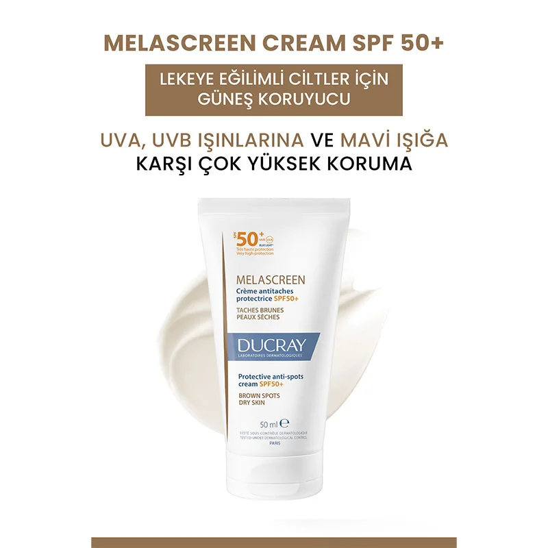 Ducray Melascreen Cream SPF50+ Spot-Prone Skin Sunscreen 50 ml