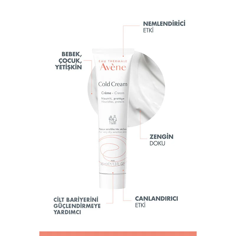 Avene Cold Cream Moisturizing Cream for Dry-Very Dry Skin 40 ml