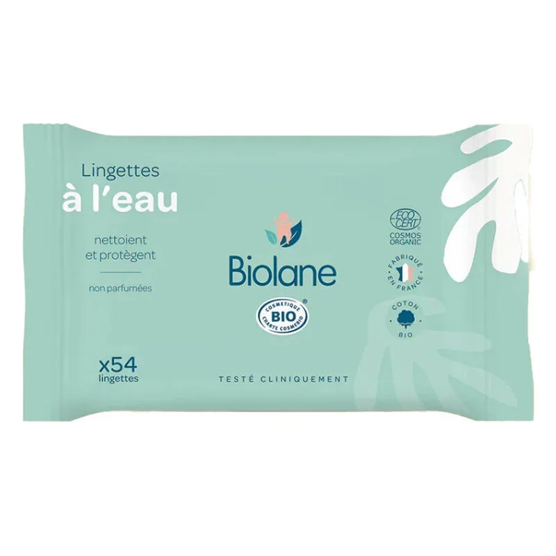 Biolane Organic Water-based Wipes 54 wipes