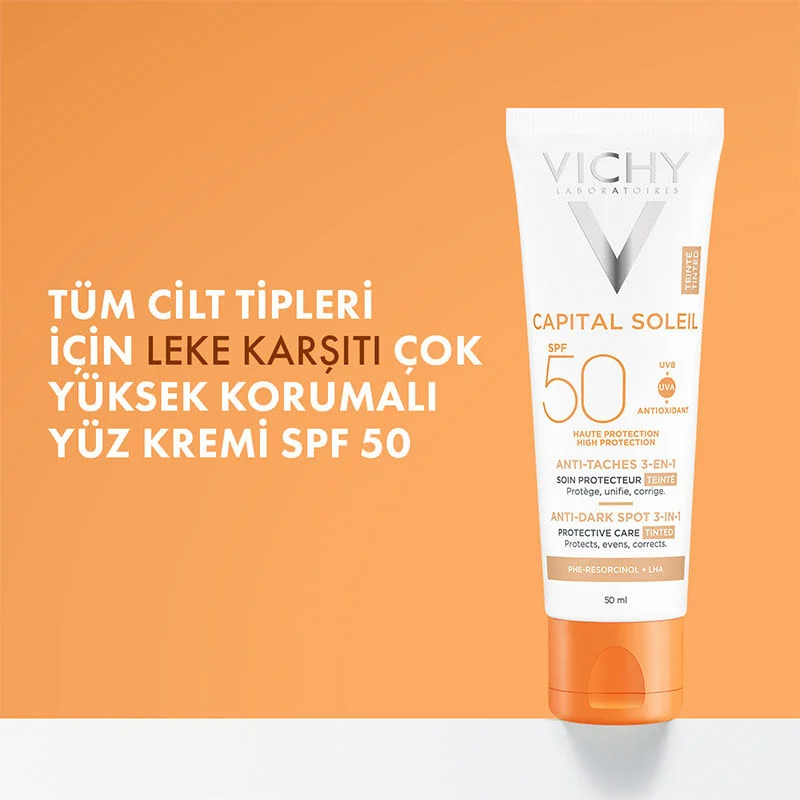 Vichy Capital Soleil Spf 50+ Anti Dark Spots Tinted Sun Cream 50 ml