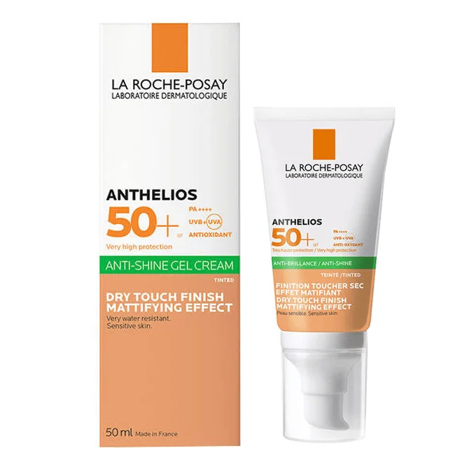 La Roche Posay Anthelios Oil Control Gel Cream SPF50+ Tinted Facial Sunscreen for Oily and Combination Skin 50 ml