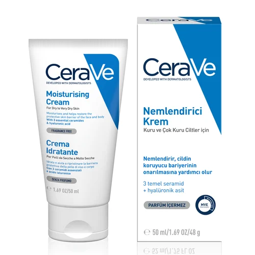 CeraVe Moisturizing Face And Body Cream - For Dry Skin With Ceramide And Hyaluronic Acid 50 ml