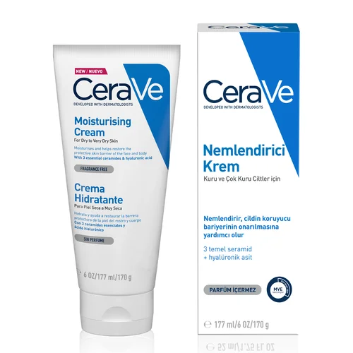 Cerave Moisturizing Face And Body Cream - For Dry Skin With Ceramide And Hyaluronic Acid 177 ml