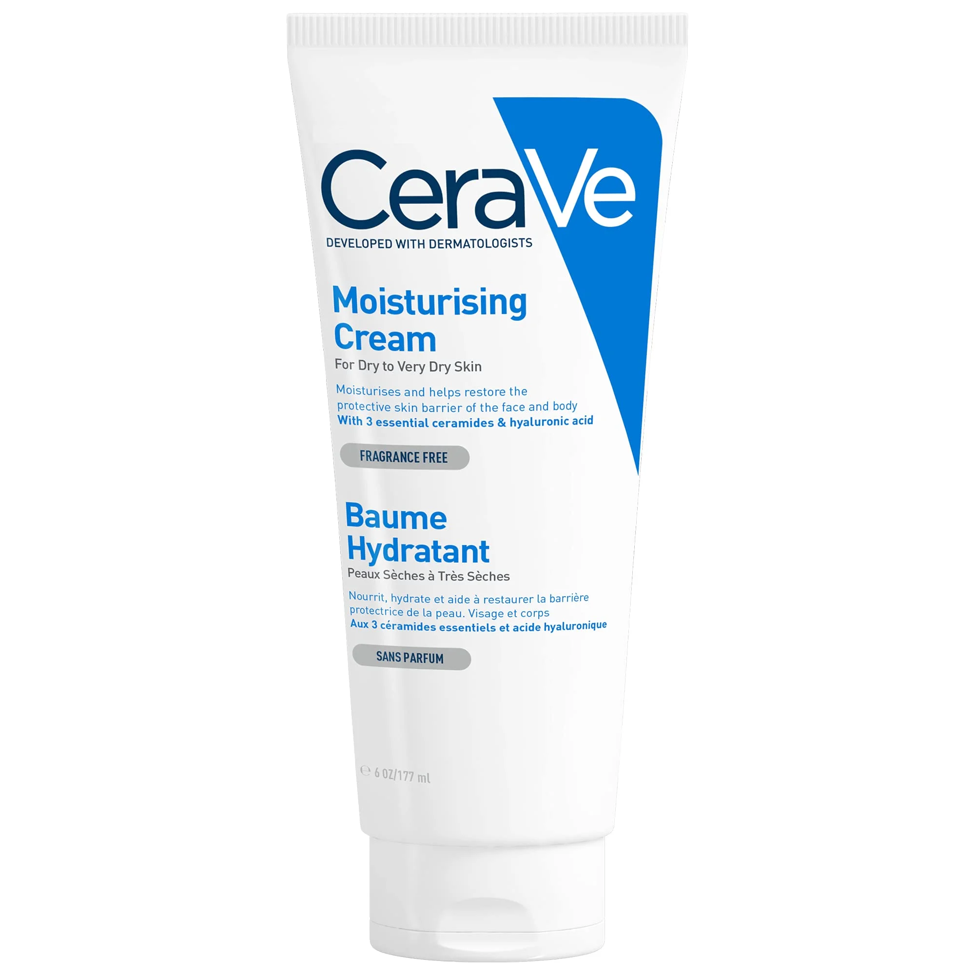 Cerave Moisturizing Face And Body Cream - For Dry Skin With Ceramide And Hyaluronic Acid 177 ml