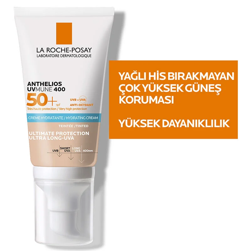 La Roche Posay Anthelios UVmune SPF+50 Tinted High Protection Facial Sunscreen For Sensitive Skin 50 ml