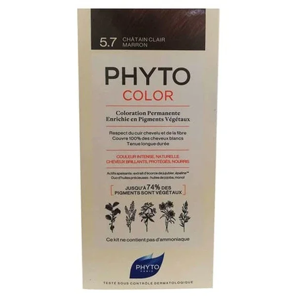 Phyto Phytocolor Herbal Hair Color - 5.7 light Chestnut Copper New Formula