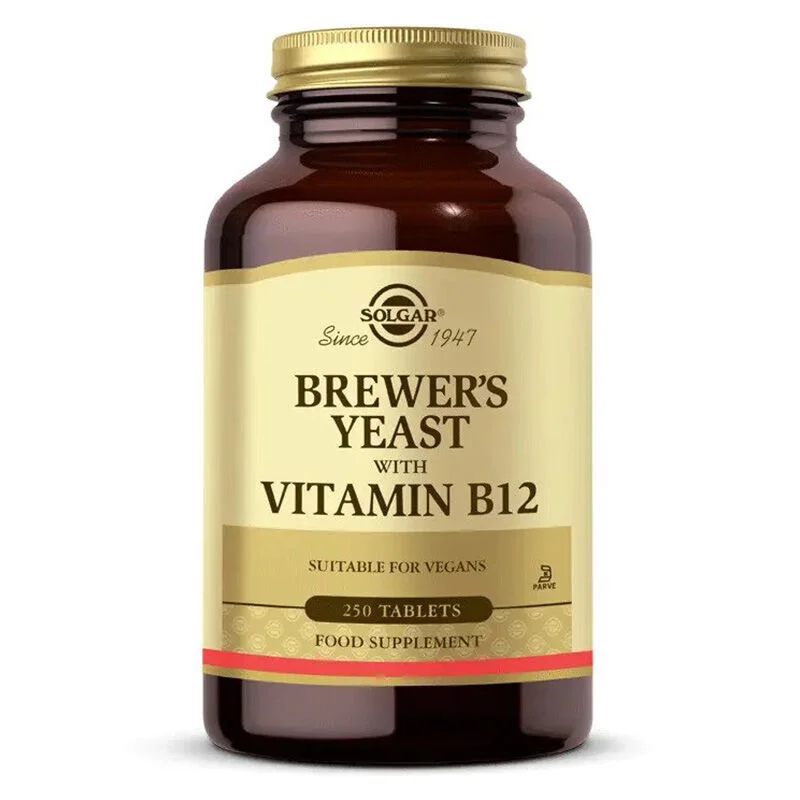 Solgar Brewer's Yeast & Vitamin B12 - 250 Tablets