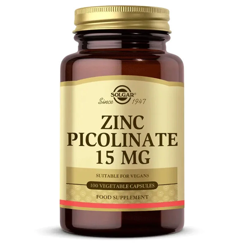 Solgar Zinc Picolinate 15 mg 100 Vegetable Capsules