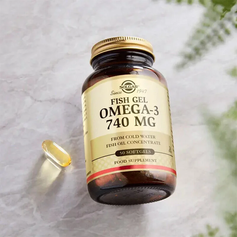 Solgar Omega-3 740mg Fish Oil Capsules - 50 Softgels