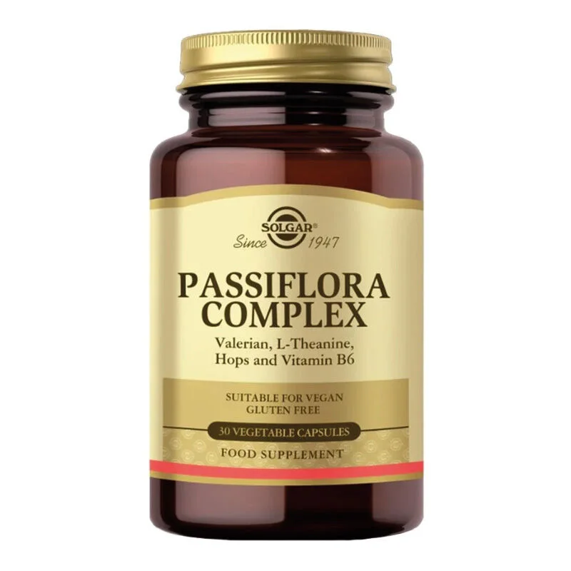 Solgar Passiflora Complex 30 Capsules - Natural Stress Support