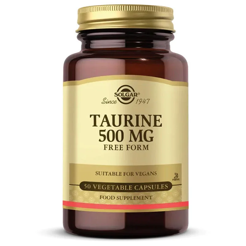 Solgar Taurine 500mg - 50 Vegetable Capsules for Wellness