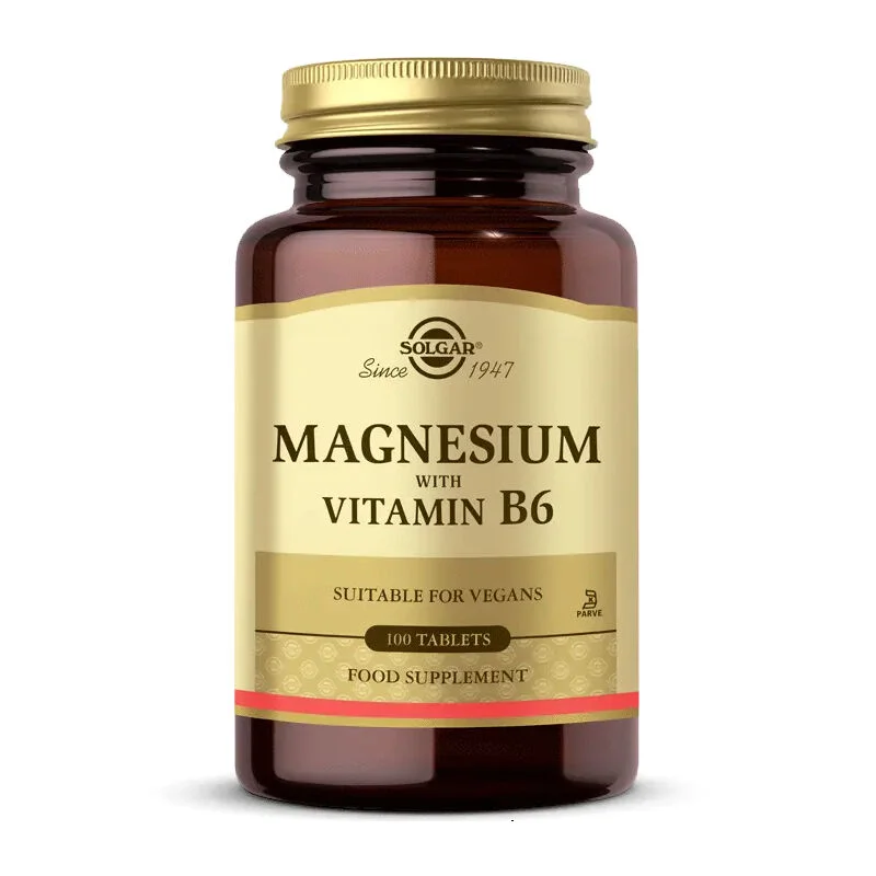 Solgar Magnesium & Vitamin B6 - 100 Tablets for Relaxation