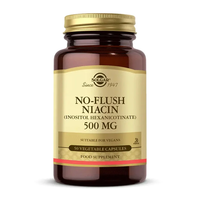 Solgar No Flush Niacin 500 mg 50 capsules