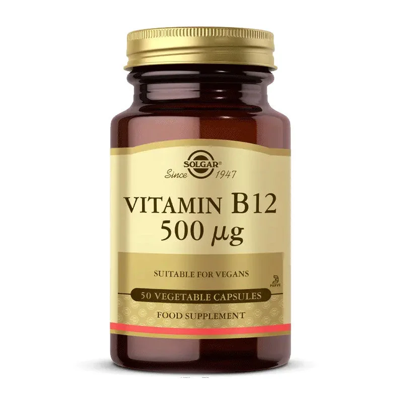 Solgar Vitamin B12 500 mcg - Energy & Immune Support, 50 Caps