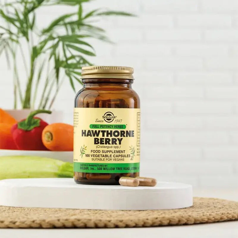 Solgar Hawthorne Berry Capsules - Heart Health Support, 100 ct