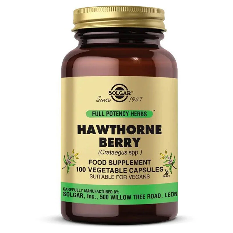 Solgar Hawthorne Berry Capsules - Heart Health Support, 100 ct