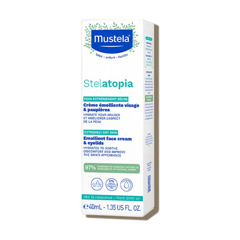 Mustela Stelatopia Emollient Face Cream And Eyelids 40 ml