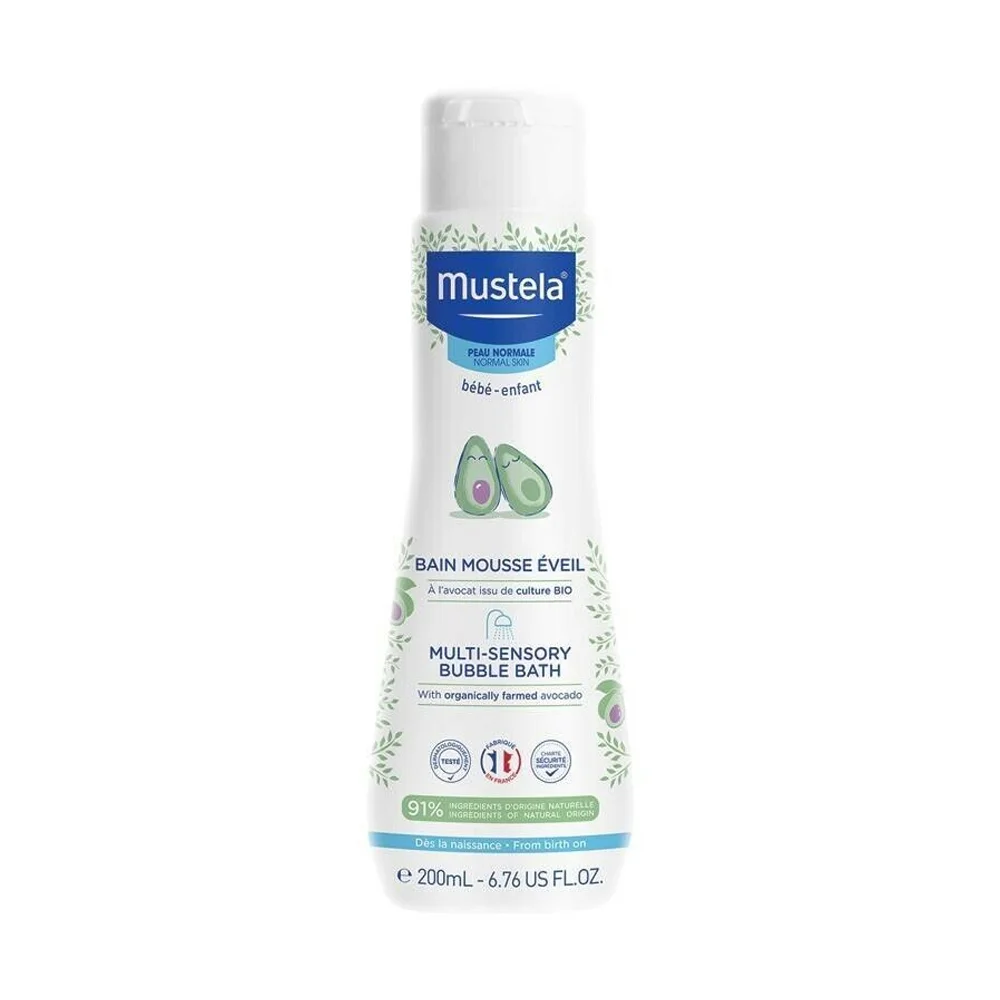 Mustela Organic Avocado Shower Gel Bubbles for Body and Hair 200ml