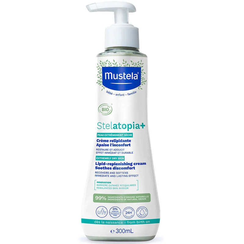 Mustela Stelatopia+ Lipid Replenishing Cream Soothes Discomfort 300 ml